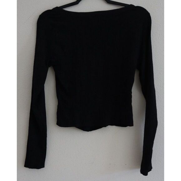 Free People OB1448856 Women's Sz XS Black Time With You Long Sleeve Top - Picture 2 of 7